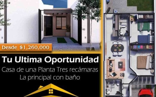 Preventa de Casa una planta tres recámaras en Irapuato